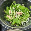 ﾏﾅｽﾞｷｯﾁﾝ's cooksnap of when they made 【調味料1つだけ】水菜とツナのサラダ.