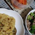 はに丸くんとごはん☆'s cooksnap of when they made 炊飯器で副菜2品も一緒に【カレーピラフ】.