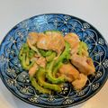 パグ子とパグゾウ's cooksnap of when they made ゴーヤーと鶏肉の甘味噌炒め.
