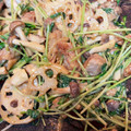 tunsurf's cooksnap of when they made レンコンと豆苗の醤油マヨ炒め♪.
