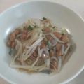 ちーちーちーたらりー's cooksnap of when they made おつまみ副菜に*納豆ともやしのナムル.
