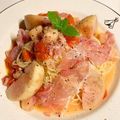 indiansun's cooksnap of when they made 夏季限定☆桃と生ハムとトマトの冷製パスタ.