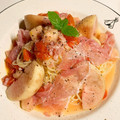 indiansun's cooksnap of when they made 夏季限定☆桃と生ハムとトマトの冷製パスタ.