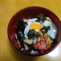 kogumane77's cooksnap of when they made ☆焼き鳥温玉丼☆.