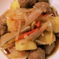 ひぃたろぉ～♪'s cooksnap of when they made 肉団子で肉じゃが.