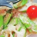 ちぃやま☆'s cooksnap of when they made レンコンとオクラの梅サラダ.