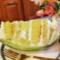 ダッフィーニーうに's cooksnap of when they made 丸ごとメロンケーキ♡作っちゃいました.