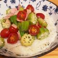 ちぃかま☆'s cooksnap of when they made 夏バテも怖くない！オクラとトマトの素麺.