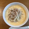 カメ姫☆'s cooksnap of when they made ひき肉ともやしの豆乳坦々スープ.