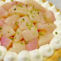 NOBtea's cooksnap of when they made 桃のヨーグルトカスタードタルト.