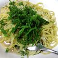 純子50Plus's cooksnap of when they made 大葉と梅のパスタ.