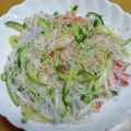 55才のおじさん's cooksnap of when they made 胡瓜・カニカマ・春雨のツルツル酢の物♪.