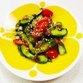 あっこ姉's cooksnap of when they made トマト&きゅうり&オクラの梅肉サラダ.