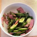 Okecchan's cooksnap of when they made 鶏ハム応用　きゅうりと鶏のバジルサラダ.