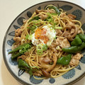 mozutoufu's cooksnap of when they made 牛肉と長ネギ、エリンギの和風パスタ.