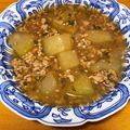 キャップとラム's cooksnap of when they made 簡単☆冬瓜と鶏ひき肉のあんかけ煮.