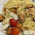 おさむーちょ's cooksnap of when they made 冷凍ムール貝とトマトのパスタ.