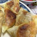 まぐきち's cooksnap of when they made 春巻の皮でパリッ♪フライパンサモサ.