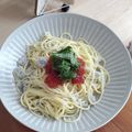 donuts★'s cooksnap of when they made 筋子と大葉のパスタ.