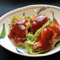 お料理ニャロメ's cooksnap of when they made （カラフル）ピーマンで綺麗で楽しい肉詰め.