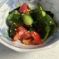 EGUDON's cooksnap of when they made だし香る♪トマト＆胡瓜＆わかめの和え物.