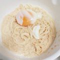 料理⭐音痴's cooksnap of when they made 明太子カルボナーラ素麺、冷やしうどんにも.