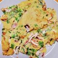 クックY08S17☆'s cooksnap of when they made 米粉でイカとにらのチジミ.