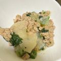 ななめ右naname's cooksnap of when they made 大根消費で節約☆大根と小松菜の鶏そぼろ餡.
