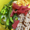 mantacarp's cooksnap of when they made ふんわり鶏そぼろの三色丼.