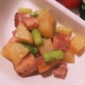 ポニーリボン's cooksnap of when they made ベーコンとアスパラとポテトのマヨ醤油焼き.