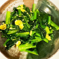 YesYU's cooksnap of when they made つるむらさきとフワフワ卵のあっさり塩炒め.