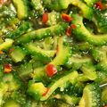 seacomet's cooksnap of when they made 簡単！麺つゆdeゴーヤのピリ辛浅漬け.