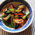 愛のないゆーこ's cooksnap of when they made オクラと竹輪の炒め物.