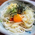 kinniko's cooksnap of when they made 丸亀製麺風★釜玉うどん☆冷凍うどんで簡単.