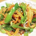 τомоко's cooksnap of when they made 彩り美しいピーマンとじゃこのきんぴら.