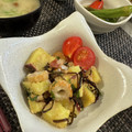 やついくら's cooksnap of when they made さつまいもとちくわの塩昆布梅マヨサラダ.