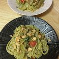 きょんこ☘'s cooksnap of when they made ベーコンとトマトのジェノベーゼパスタ.