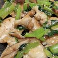 fu♪♪'s cooksnap of when they made 鶏胸肉柔らか！小松菜と椎茸の中華炒め.