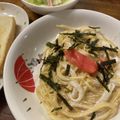 WASABI8881's cooksnap of when they made 別茹で生クリ不要！たらこクリームパスタ♡.