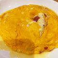 ママメイン！時々子供's cooksnap of when they made 卵2個★レンジで完熟トマトチーズオムレツ.