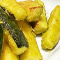 菜つ実☆ミ's cooksnap of when they made 黄金比率☆揚げない天ぷら☆ズッキーニだけ.
