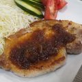 rarararako's cooksnap of when they made ◆くまんちの、ポークソテー◆.