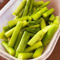はるーら's cooksnap of when they made 時短＆簡単！レンジで１分アスパラ蒸し.