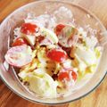 麻's cooksnap of when they made トマ玉サラダ.