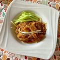 ブランディ's cooksnap of when they made 茄子入り肉みそジャージャー麺.