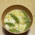 ラリー＆サラ's cooksnap of when they made 豆腐と卵と絹さやの味噌汁。.
