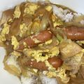 コバミツ's cooksnap of when they made ランチにも！丸ごとウインナーのたまご丼.