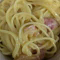 ひぃちゃんひー's cooksnap of when they made 本場簡単生クリ牛乳なし濃厚カルボナーラ.