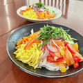 Superlittleboo's cooksnap of when they made 醤油だれ＆ごまだれ✿基本の冷やし中華✿.