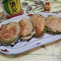 みかかめ's cooksnap of when they made 苦くないゴーヤの鶏ひき肉入り天ぷら.
